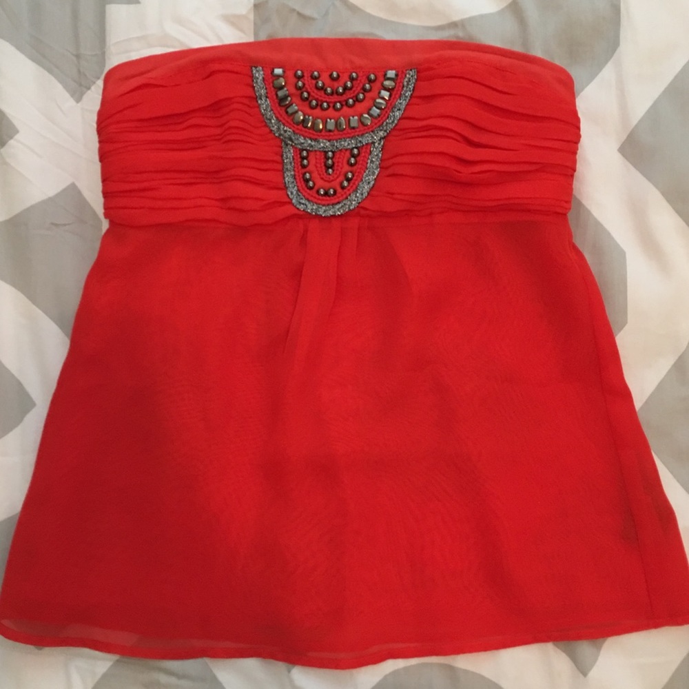 2B BEBE STRAPLESS BLOUSE/shirt size small